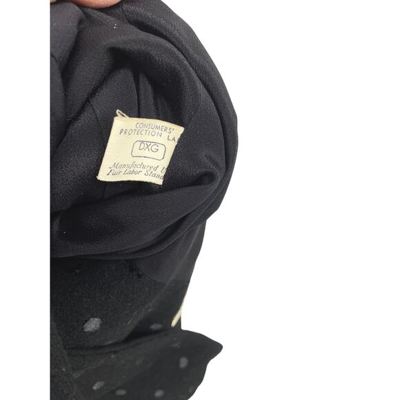 Vintage Gotham New York Black Polka Dot Blazer Jacket Cropped Work Suit - Picture 5 of 11